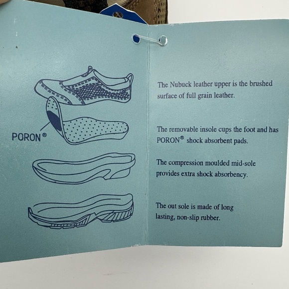 NIB The Walking Company River Taupe Nubuck Leather Slide On Walking Shoes - Picture 10 of 14